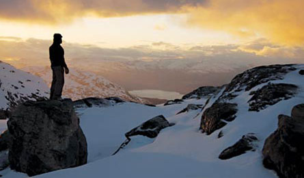 Winter hiking in the Rockies