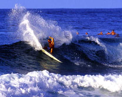 Surfing at Turtle Bay Resort