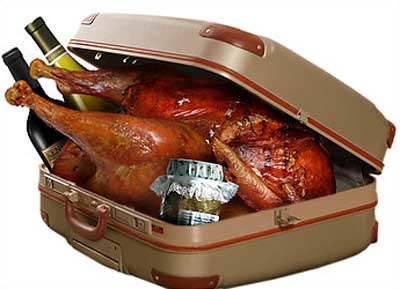 Packing a turkey 